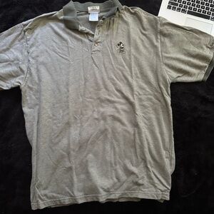 Disney Gray Polo Shirt with Embroidered Logo
